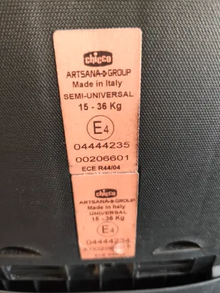 Silla coche Chicco grupo 2-3 (15-36 kg) con Isofix