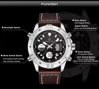 Reloj Golden Hour Hombre Marrón/Plata