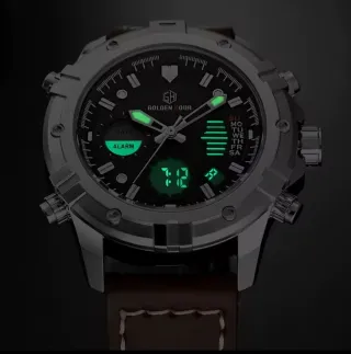 Reloj Golden Hour Hombre Marrón/Plata