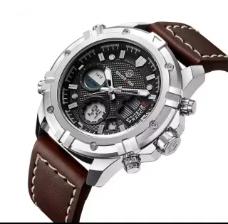 Reloj Golden Hour Hombre Marrón/Plata