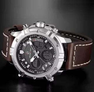 Reloj Golden Hour Hombre Marrón/Plata