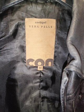 Giacca Pelle Nera Conbipel Tg. 44