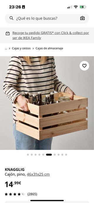 Caja organizadora de madera Ikea