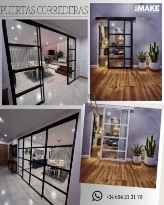 Puerta corredera de cristal