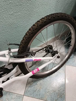 Bicicleta Montaña Niña DENBIKE Blanca/Rosa