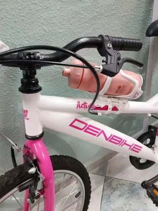 Bicicleta Montaña Niña DENBIKE Blanca/Rosa