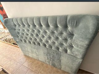 Cabecero Cama Terciopelo Teal (nuevo anuncio)