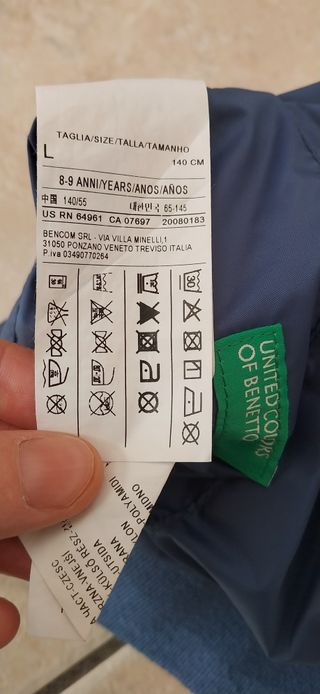 Giacca Benetton double face 8-9 anni
