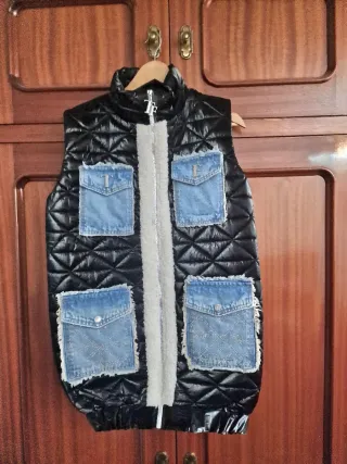 Chaleco Tatu Negro y Azul Talla M