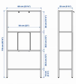 Estantería metálica blanca en muy buen estado