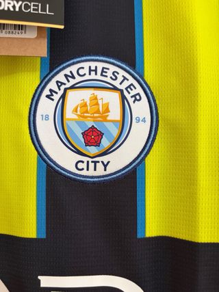 Camiseta Manchester City Haaland 9 Negra y Amarill