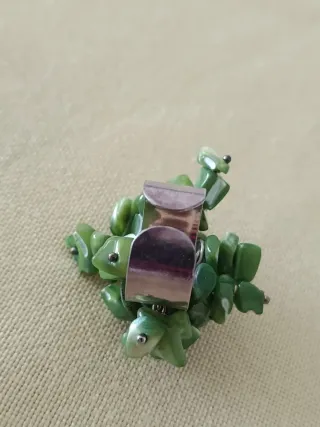 Anillo ajustable bisutería verde