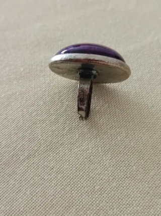 Anillo ajustable bisutería morado