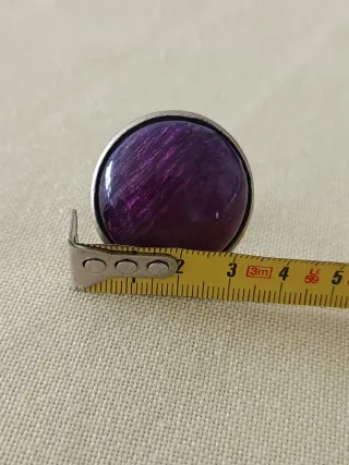 Anillo ajustable bisutería morado