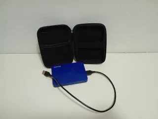 Disco Duro Externo Toshiba Azul + Funda