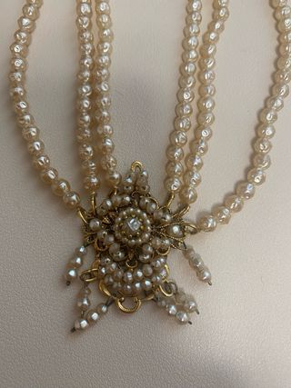 Conjunto collar y pulsera perlas