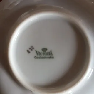 2 Juego de té porcelana floral de Checoslovaquia.
