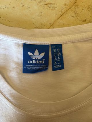 T-shirt Adidas Logo Arancione Bianco