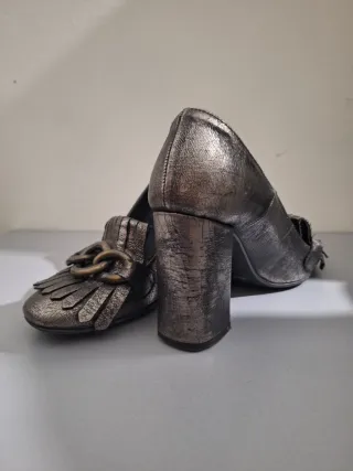 Scarpe  Dù Simòn vera pelle oro/argento 37