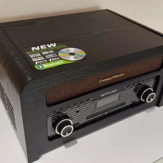 Tocadiscos Muse Multifunción Negro/Marrón