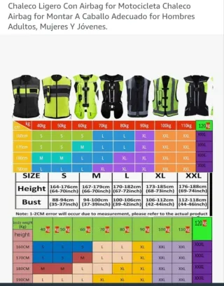 Chaleco Airbag Ligero Motocicleta/Caballo