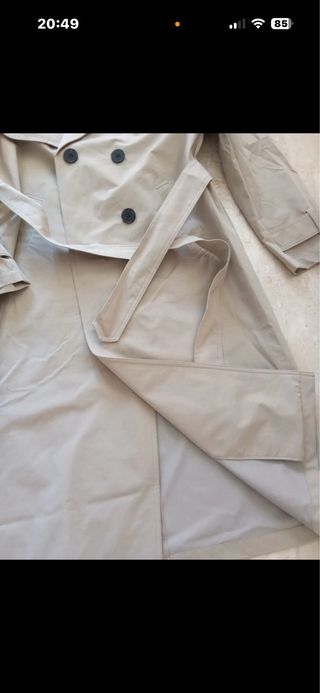Gabardina Zara Beige da mucha talla
