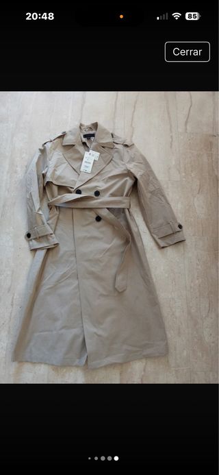 Gabardina Zara Beige da mucha talla