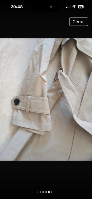Gabardina Zara Beige da mucha talla