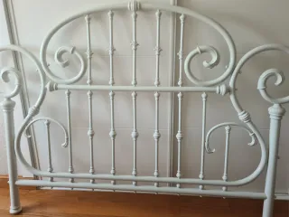 Cabecero de cama de forja blanco