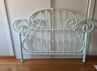 Cabecero de cama de forja blanco