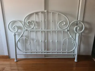 Cabecero de cama de forja blanco