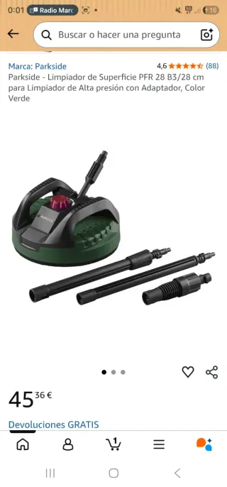 Cepillo para hidrolimpiadora