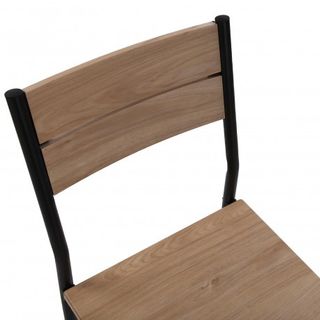 JUEGO DE MESA Y 2 SILLAS NEGRO 60x60x76 cm