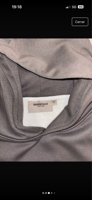 Sudadera Essentials Negra Hombre