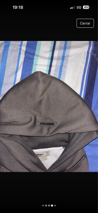 Sudadera Essentials Negra Hombre