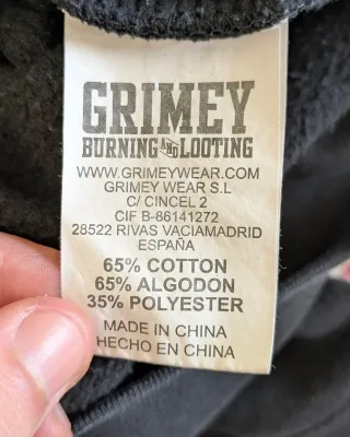Sudadera Grimey Music Negra