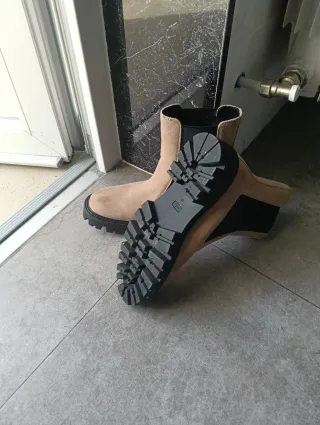 Botas Chelsea Beige Talla 40