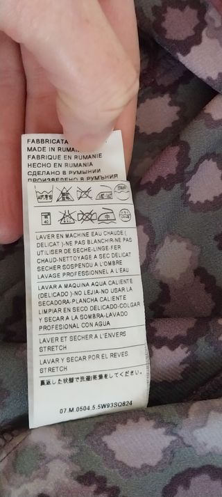 Camicia Benetton fantasia floreale viola/grigio XS