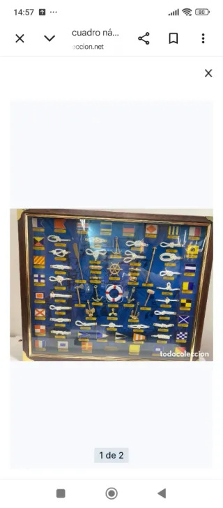 Cuadro Náutico Nudos y Banderas Marinas