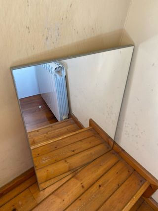 Espejo de madera y cristal
