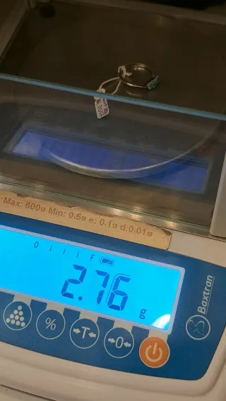 Anillo oro 18k turquesas y diamantes