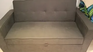 Sofá Cama Gris y Beige