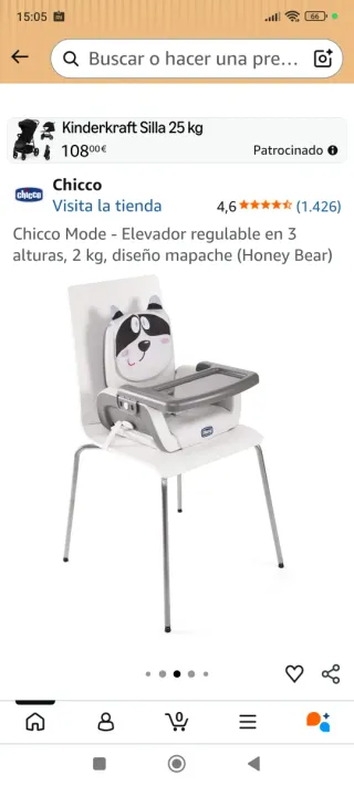 Trona de viaje Chicco elefante