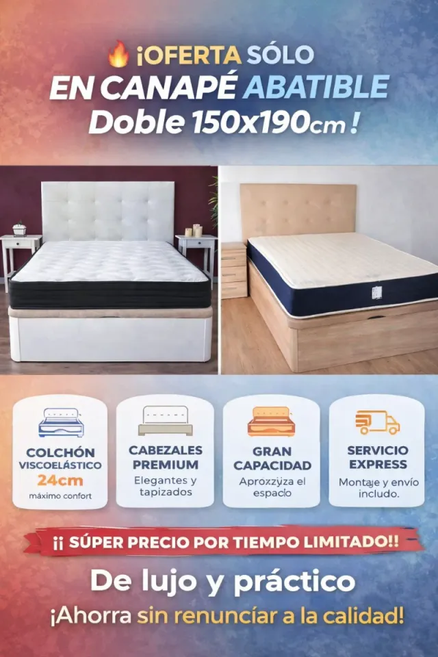 Oferta de canapé+colchón+cabezal