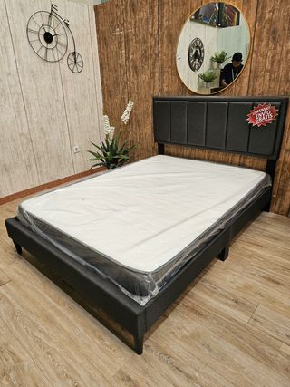CAMA CON SOMIER ,COLCHON Y CABECERO - ENVIO GRATIS
