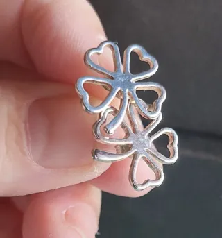 Lote pendientes plata y granates de Praga