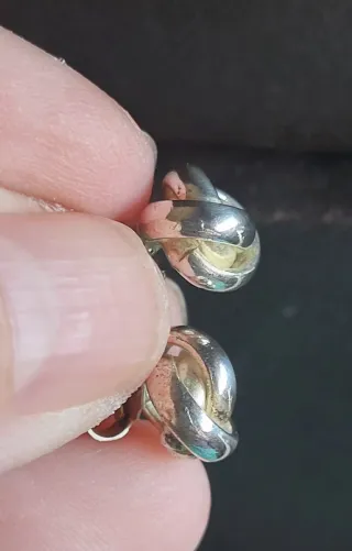 Lote pendientes plata y granates de Praga