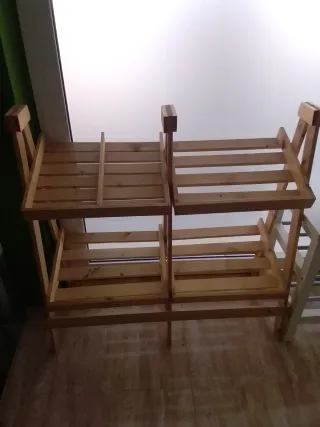 Estantería de madera para frutas