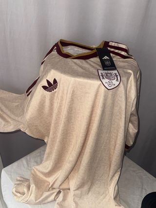 Camiseta Adidas España Beige/Rojo