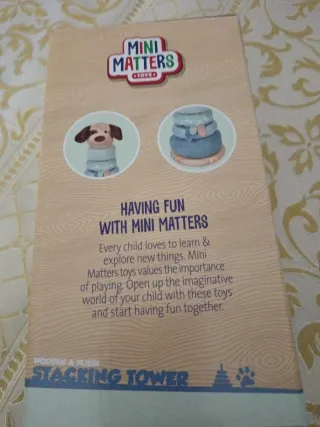Mini Matters Torre Impilabile Cane Peluche Legno
